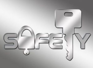 safety logo with a key website security