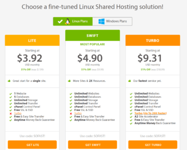a2 web hosting reviews pricing
