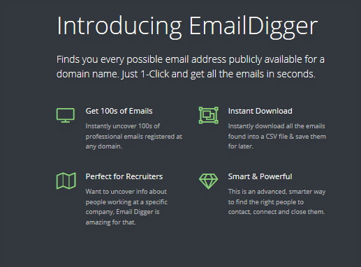 emaildigger features image