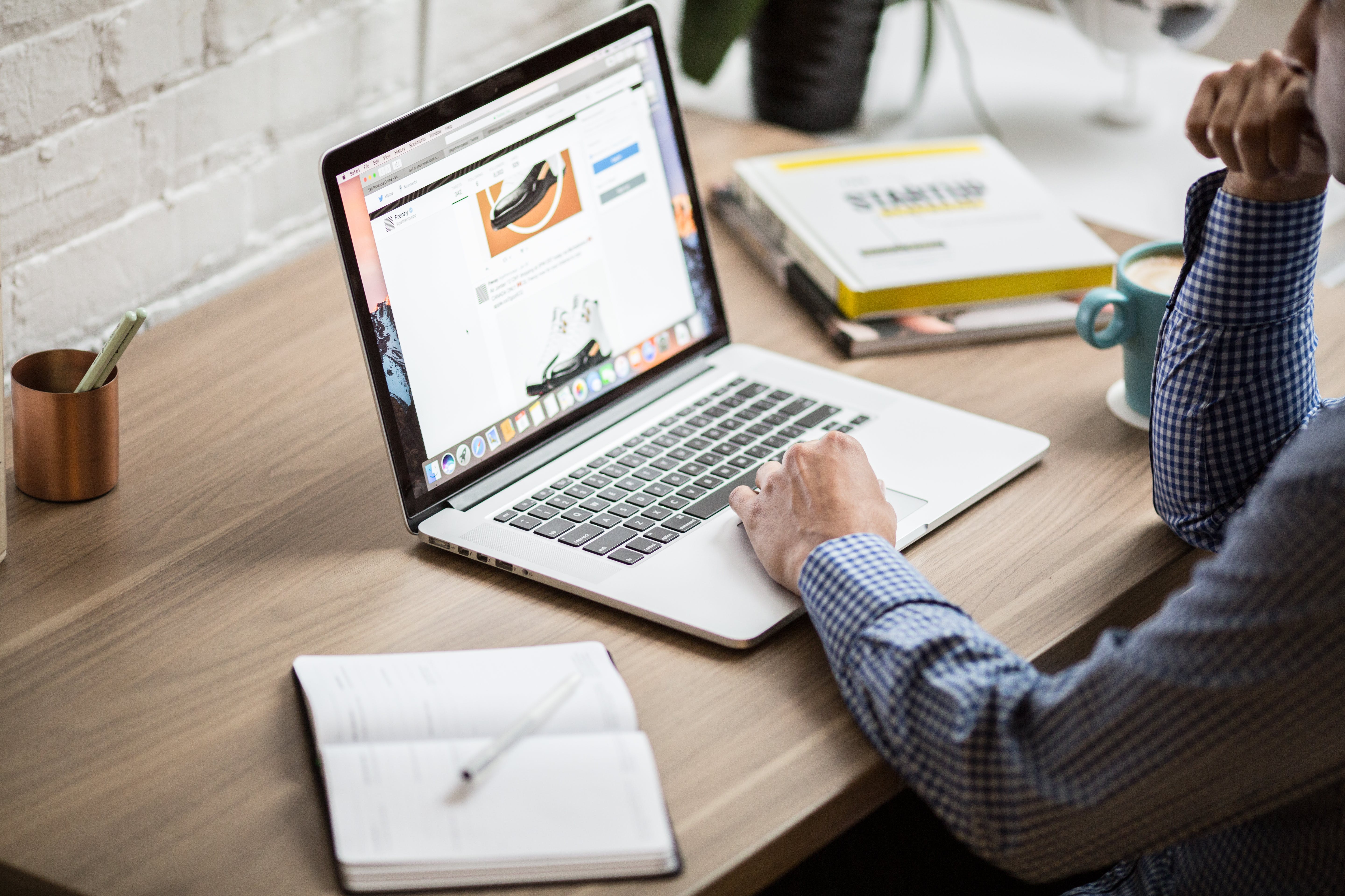 Person Using Laptop Computer potential business opportunity