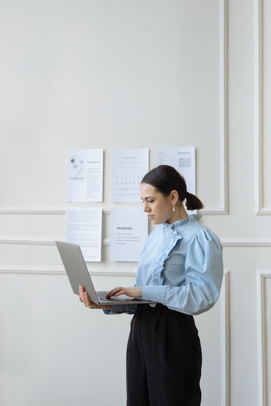 woman at open laptop the importance of your brand