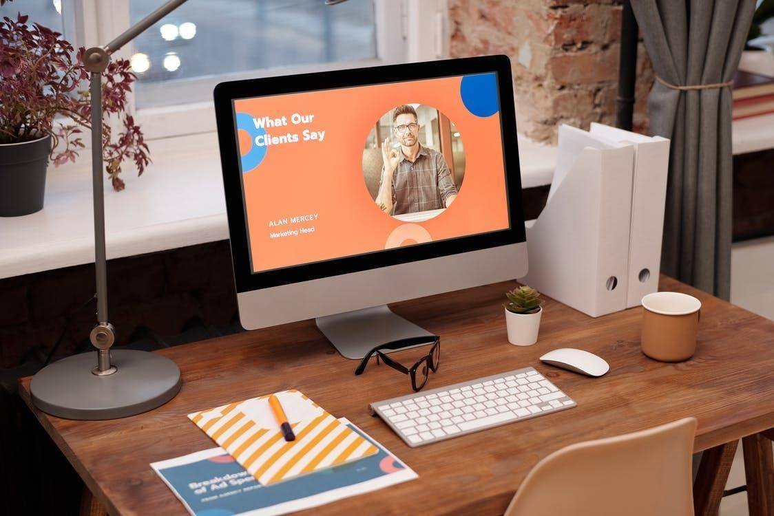 Simple Workspace at Home advertise your business