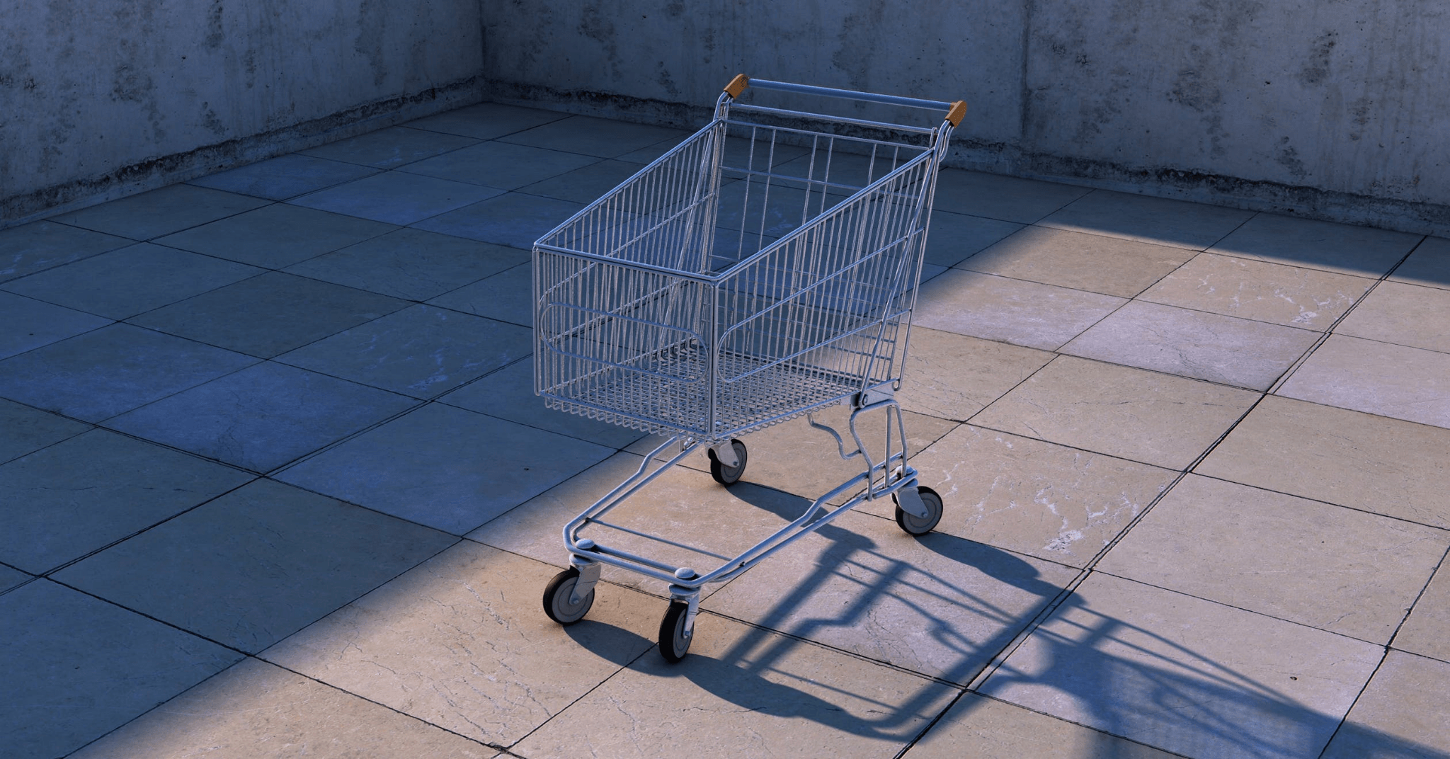 cart-push-cart-shadow- abandoned shopping cart